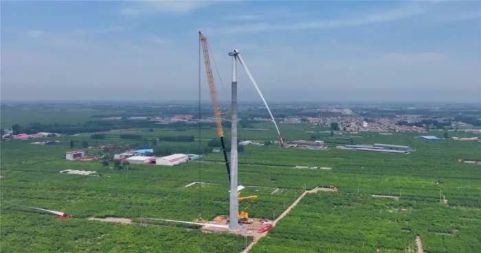 “全球第一吊”再临燕赵！166米，XCA4000助力华北绿电